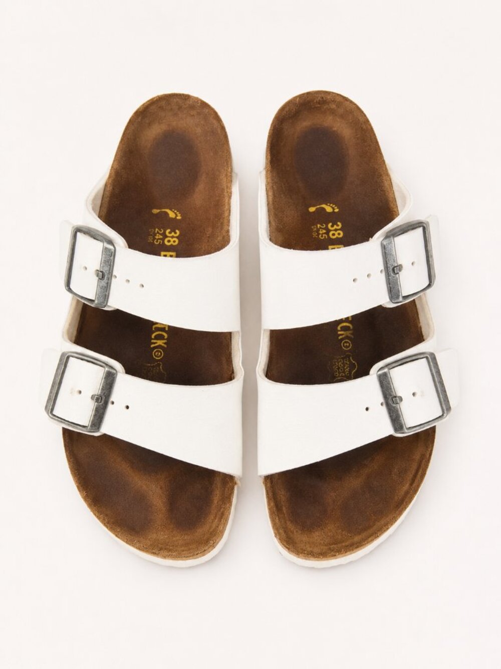 Birkenstock Arizona White Two Strap Sandals EU 38